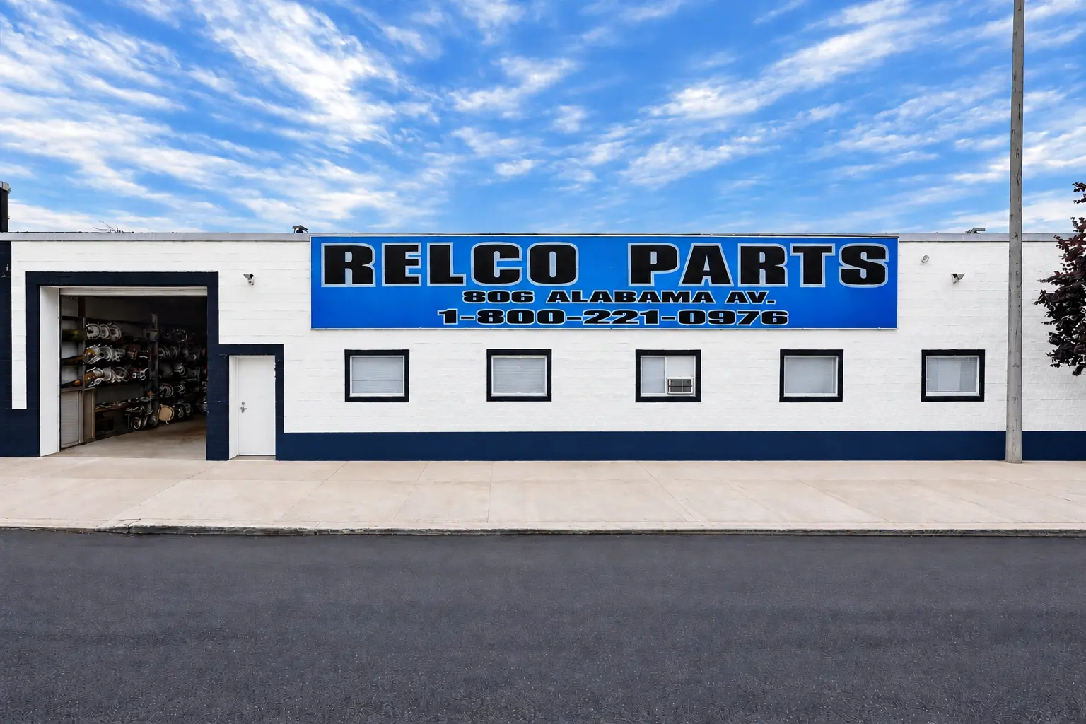 The Relco Parts storefront at 806 Alabama Ave.